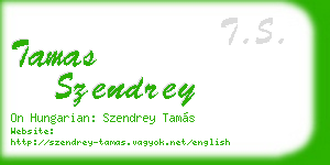 tamas szendrey business card